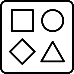 Geometric Puzzle Digital Sketch Svg Design, Free Vectors File